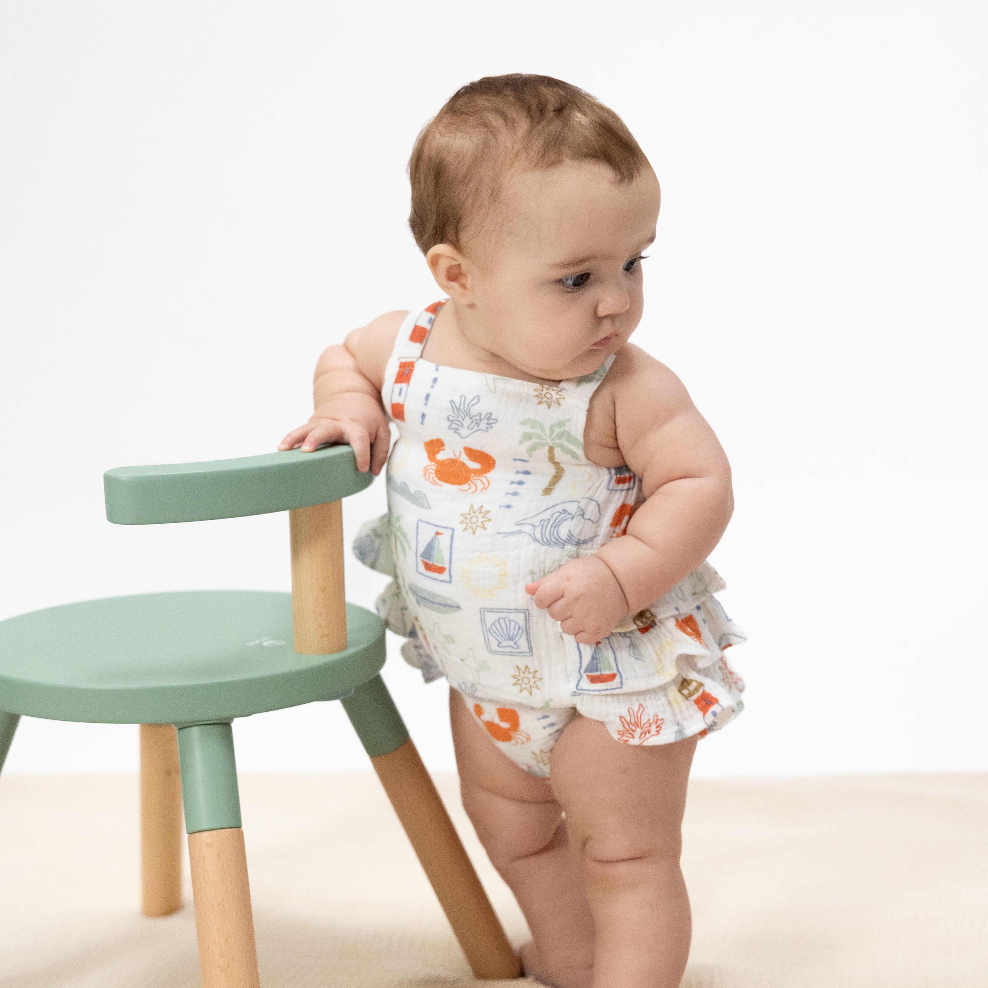 Angel Dear Club Mediterranean Ruffle Sunsuit