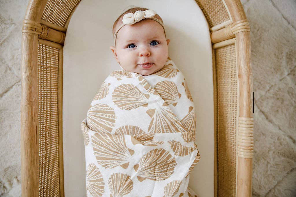 Cotton & Bamboo Swaddle - Coast