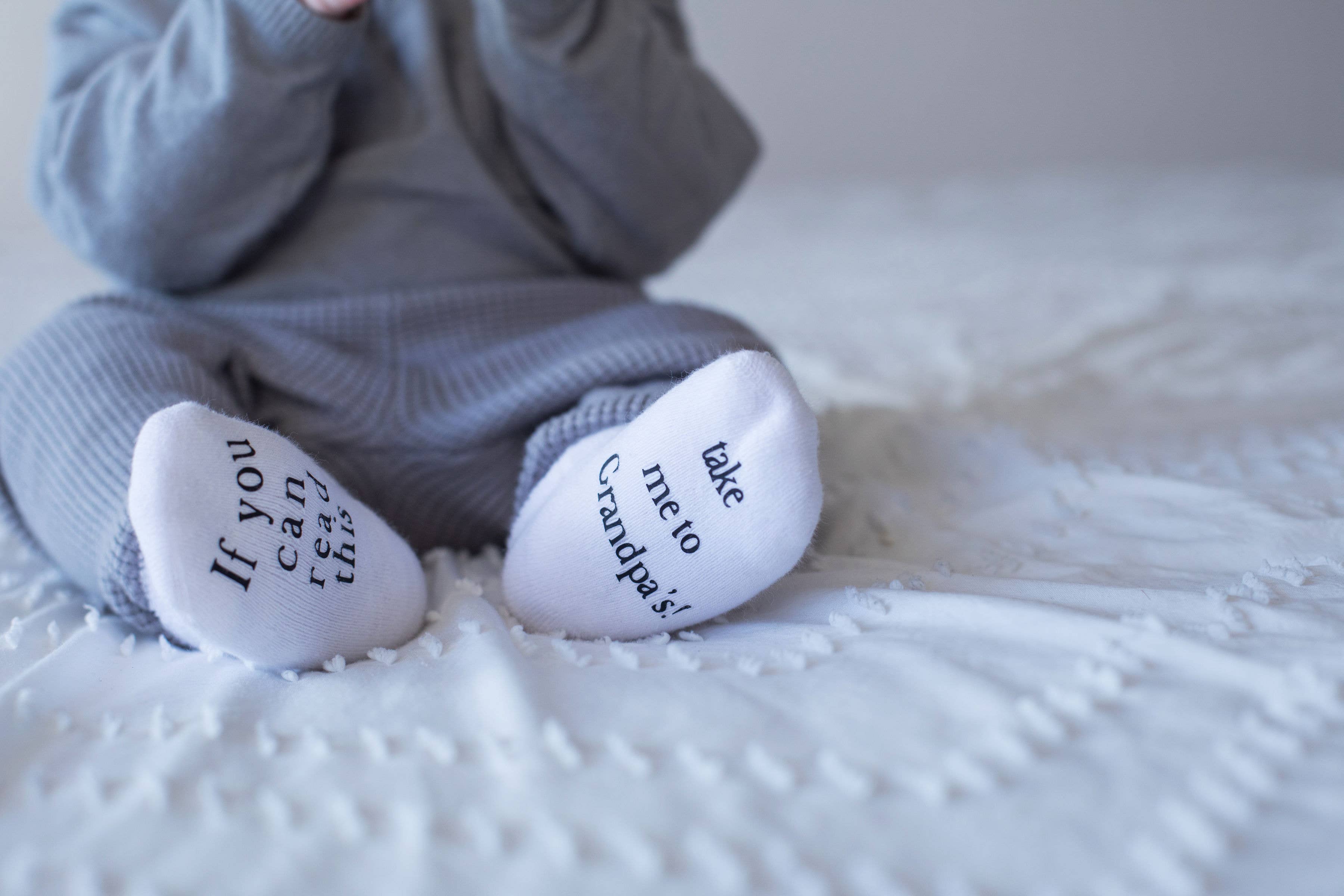 Dorothy’s Reason - Take Me to Grandpa’s Baby Socks | Baby Shower Gifts: 6-18mo