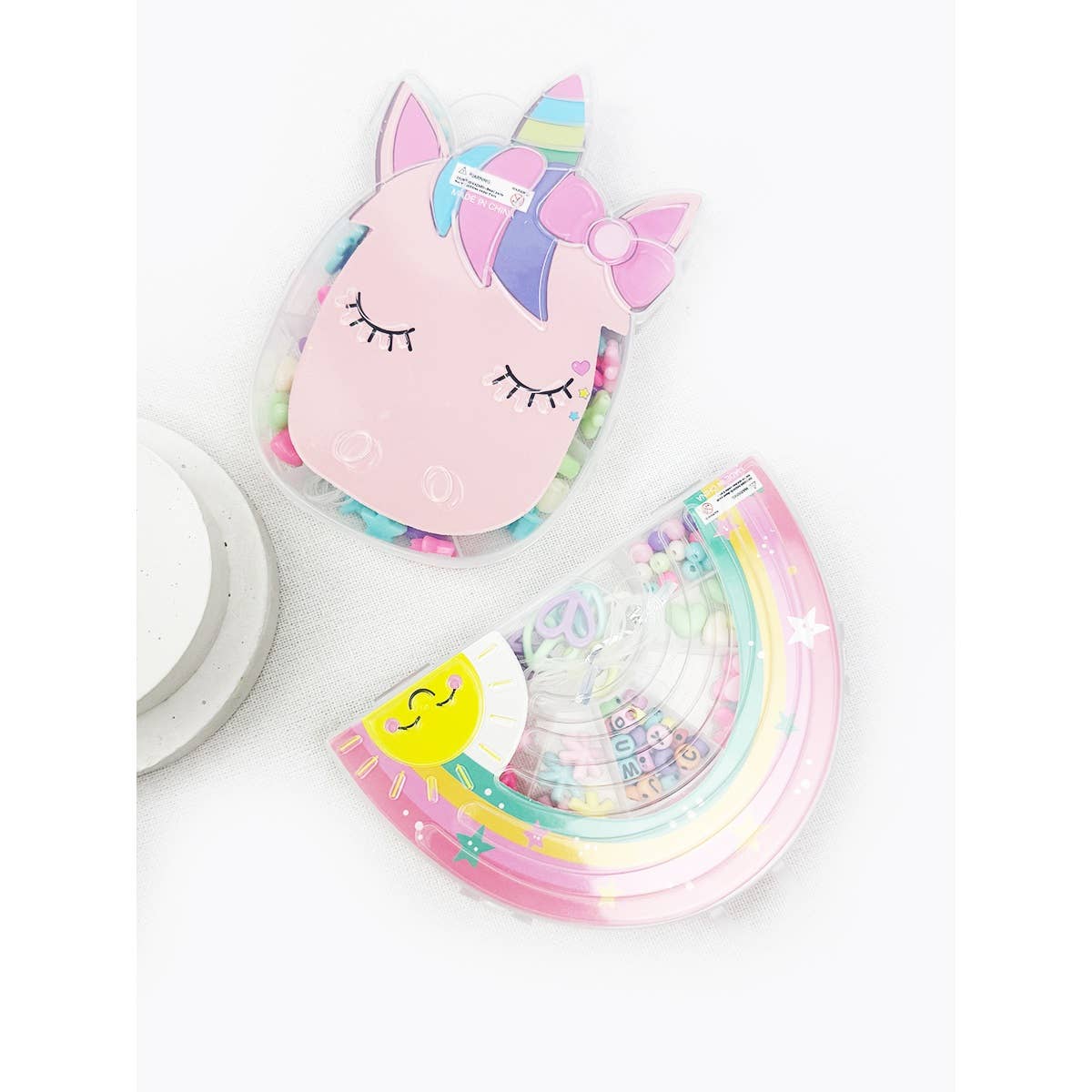 Love and Repeat - Unicorn and Rainbow DIY Bracelet Making Mix Beads Set: MIX COLOR / ONE(12)