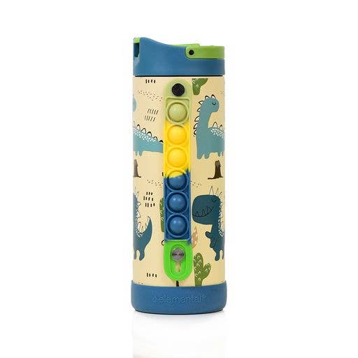 Elemental - Fidget Strap Kids Stainless Bottle 14oz Dinosaur