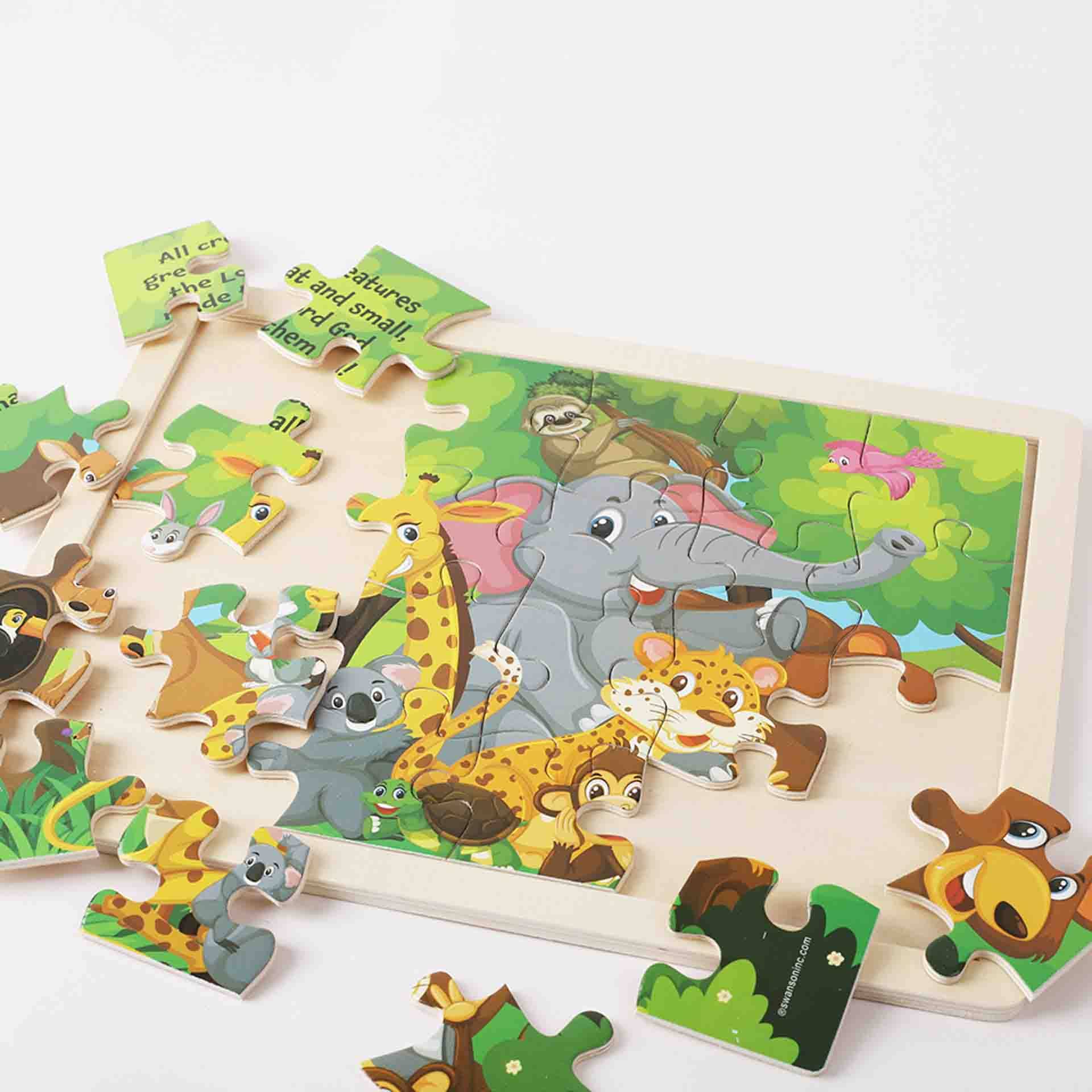 Swanson Christian Products - Puzzle Wood Jigsaw Jungle
