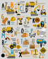 JIGGY Puzzles - JIGGY Junior 100pc: Construction Alphabet by Lisa Perry