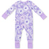 Angel Dear Lacy Lavender Floral Convertible Romper