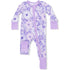 Angel Dear Lacy Lavender Floral Convertible Romper
