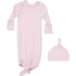 Angel Dear Solid Veiled Pink Knotted Gown and Hat