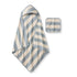 Burt's Bees Baby - Rugby Stripe Woven Terry Towel & Washcloth Set: Quarry / One Size
