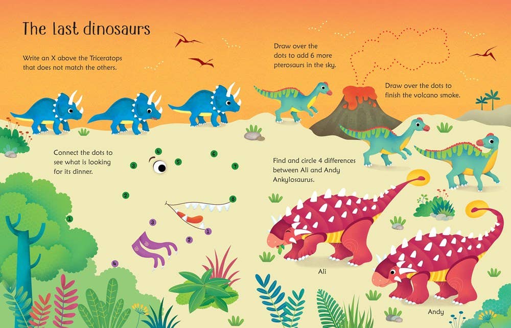 HarperCollins - Wipe-Clean Dinosaur Activities : Usborne
