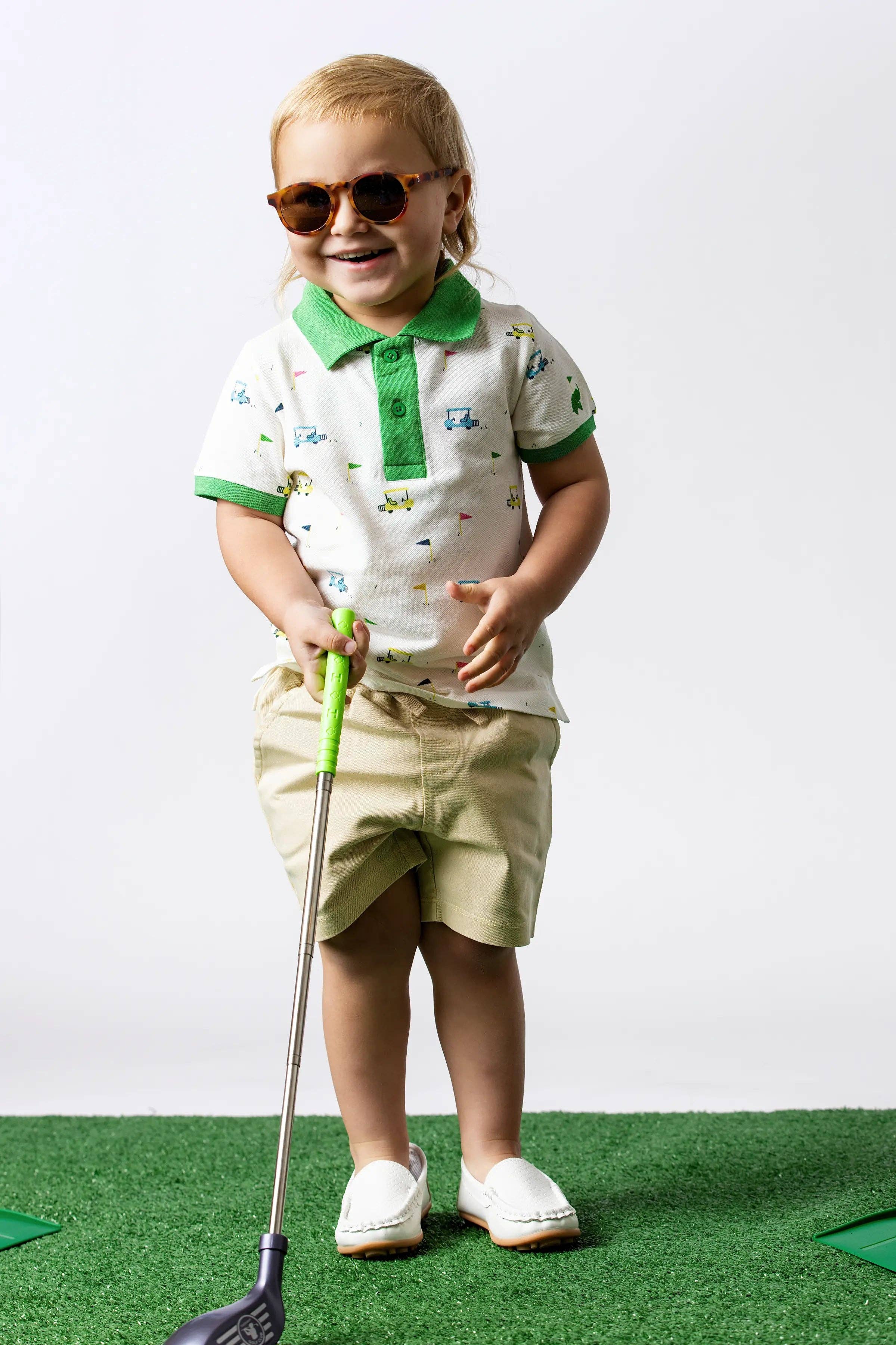 Organic Short Sleeve Golf Polo Little Caddies
