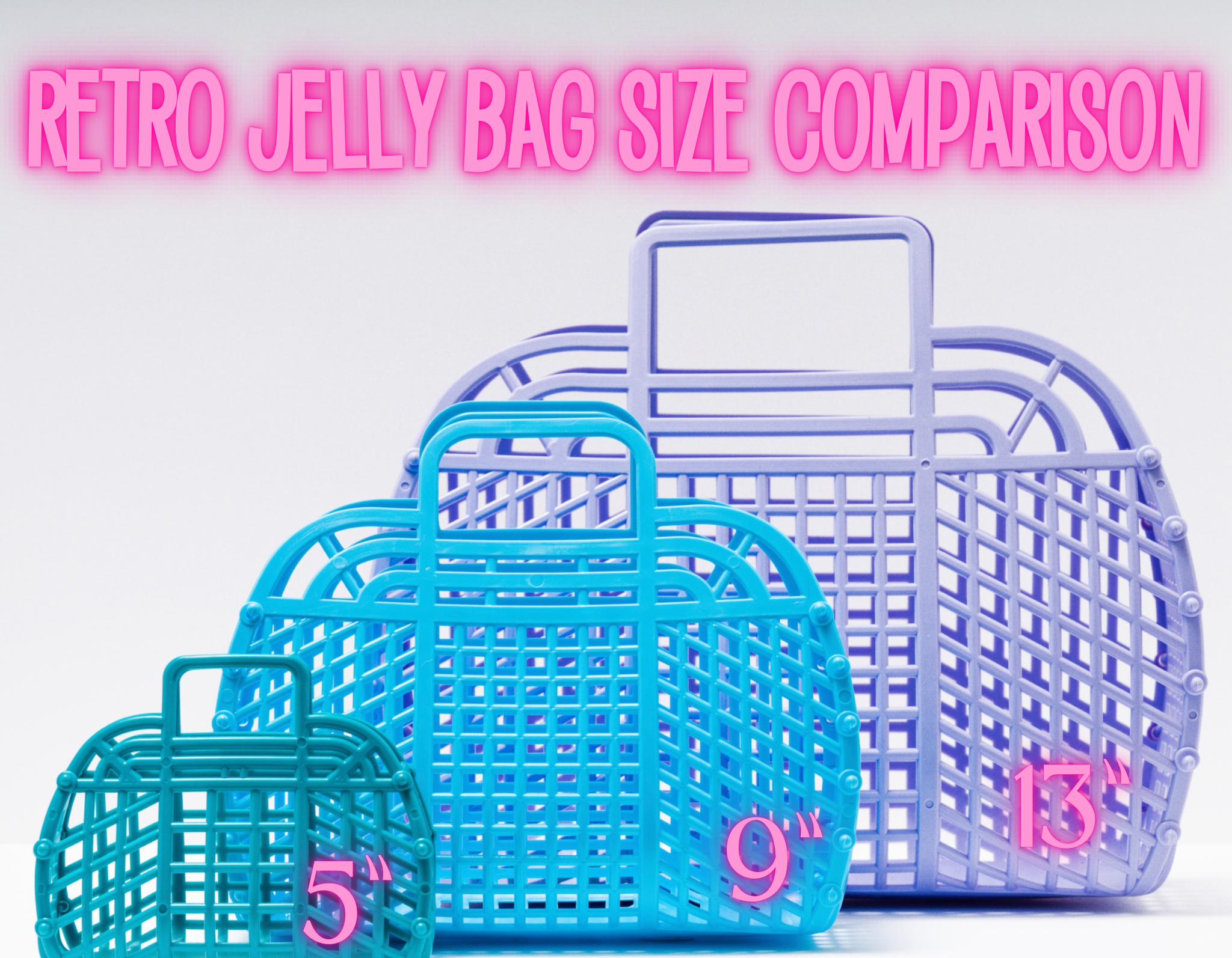 JustforZo boutique, Inc. - Medium Retro Jelly Baskets, Bags - 𝙈𝙖𝙙𝙚 𝙞𝙣 𝙐𝙎𝘼!: Mint