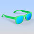 Roshambo Eyewear - Bright Green Sunglasses: Toddler (Ages 2-4) / Chrome Polarized Lens