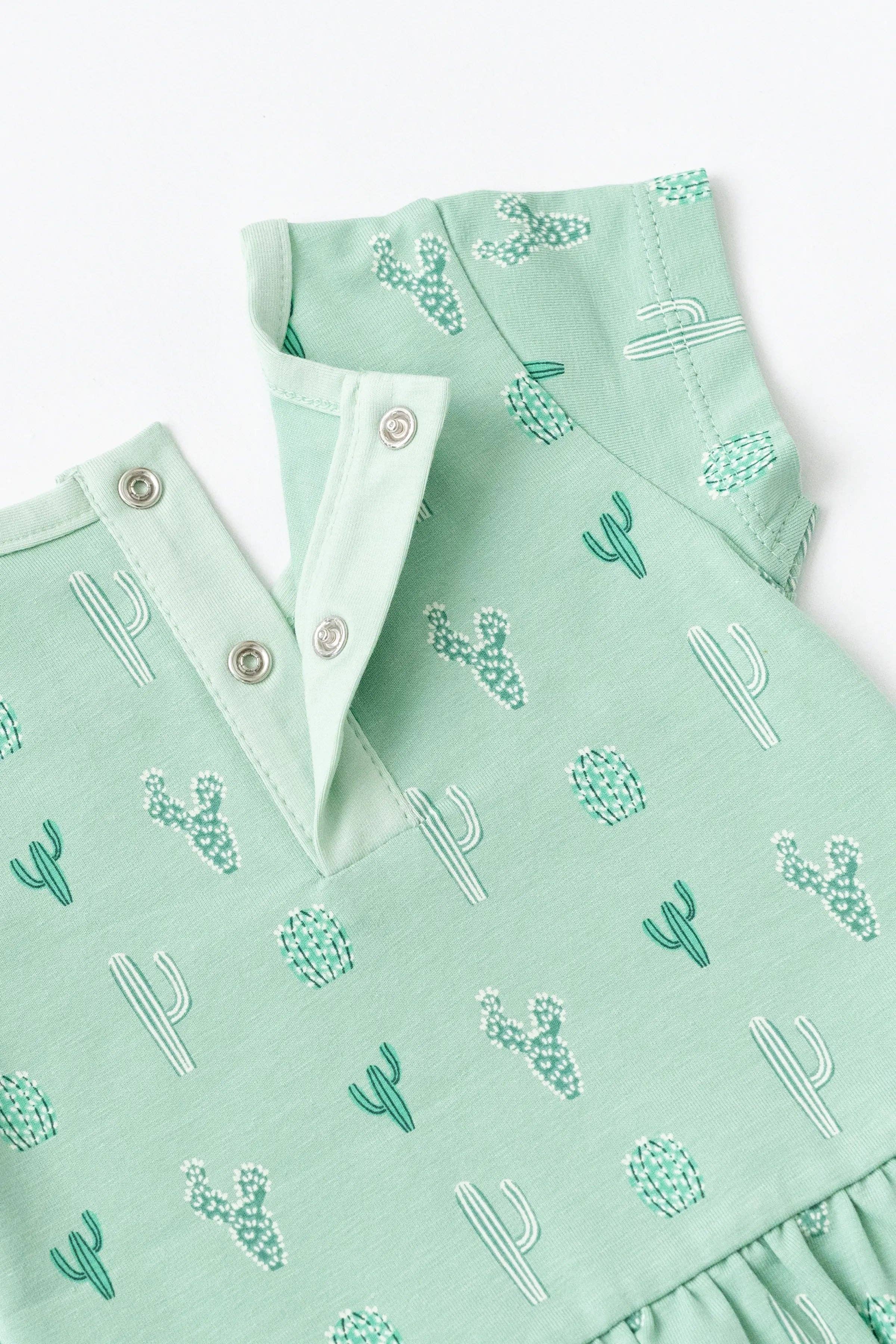 Short Sleeve All Dressed Up Bodysuit_Green Cactus