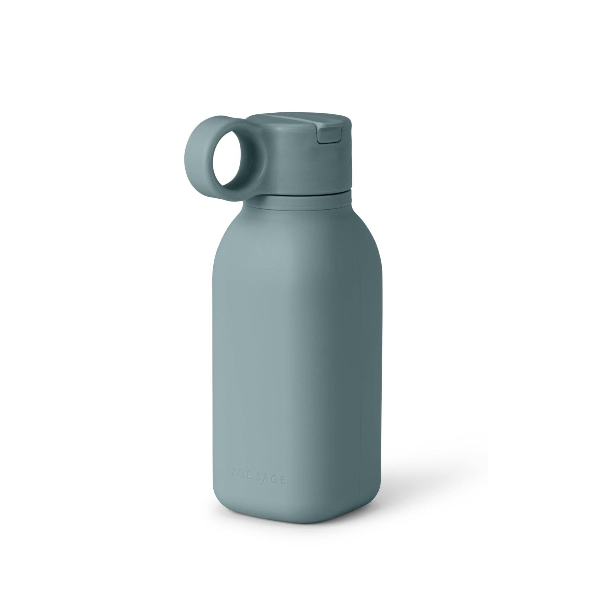 Zoe Sage - Silicone Water Bottle 450ml | Rock Blue