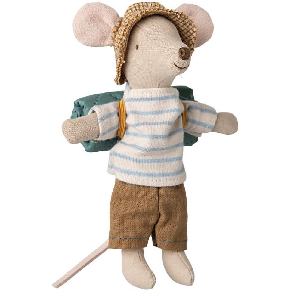 Maileg Hiker mouse, Big brother | Stripes – JadaBug's Kids Boutique