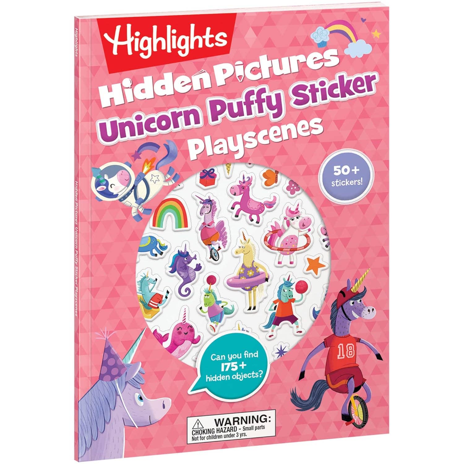 Highlights for Children - Unicorn Hidden Pictures Puffy Sticker Playscenes