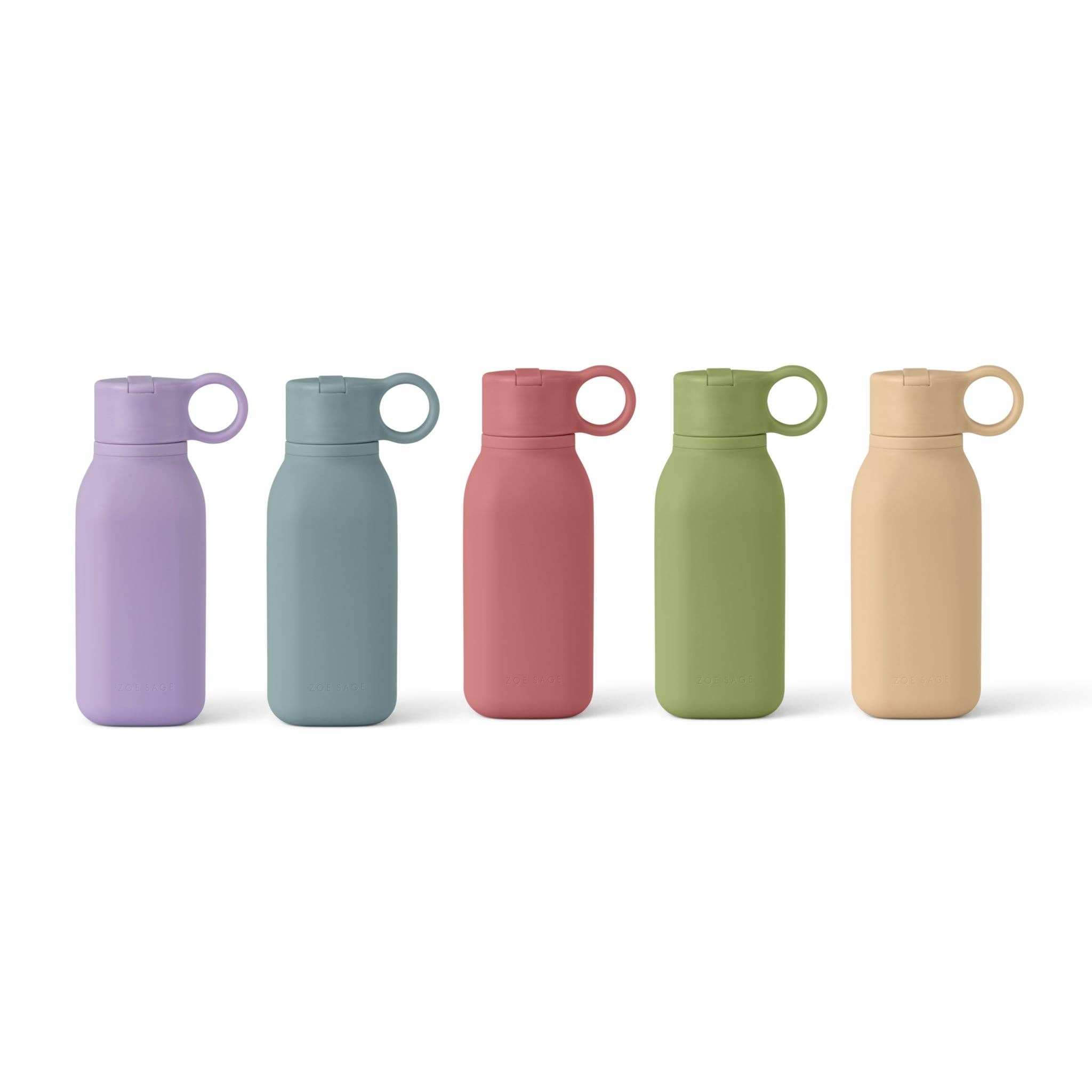 Zoe Sage - Silicone Water Bottle 450ml | Sage Green