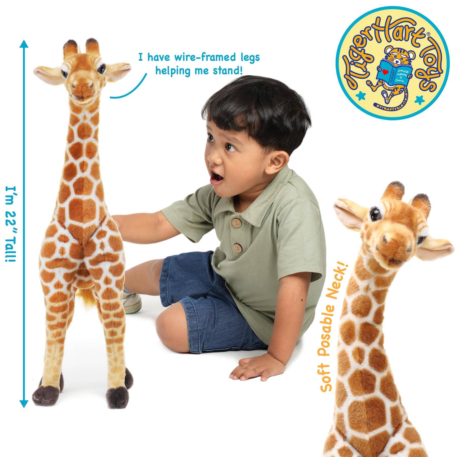 VIAHART Toy Co. - Jocelyn The Giraffe | 22 Inch Stuffed Animal Plush | By TigerHart Toys