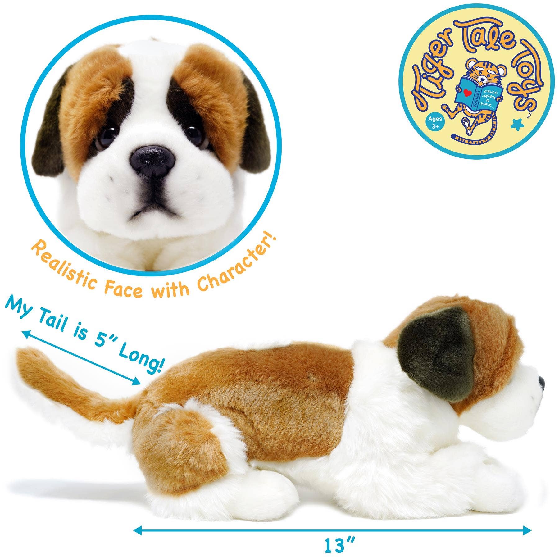 VIAHART Toy Co. - Bernadette The Saint Bernard | 17 Inch Stuffed Animal Plush