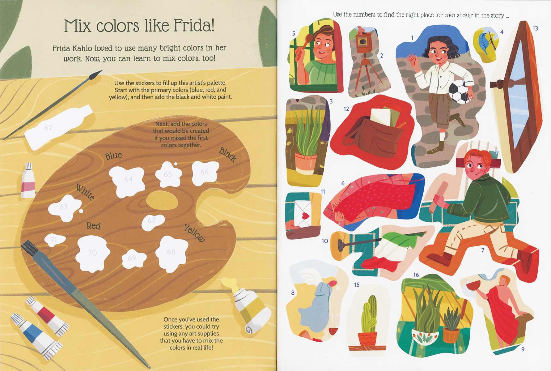 EDC Publishing - Sticker Life Stories: Frida Kahlo