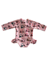 Pink Golf Cart / Skipper Rashguard Swimsuit / UPF 50+