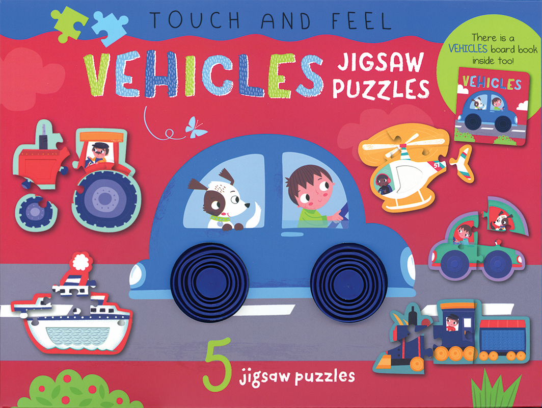 Vehicles Touch and Feel Jigsaw Puzzles