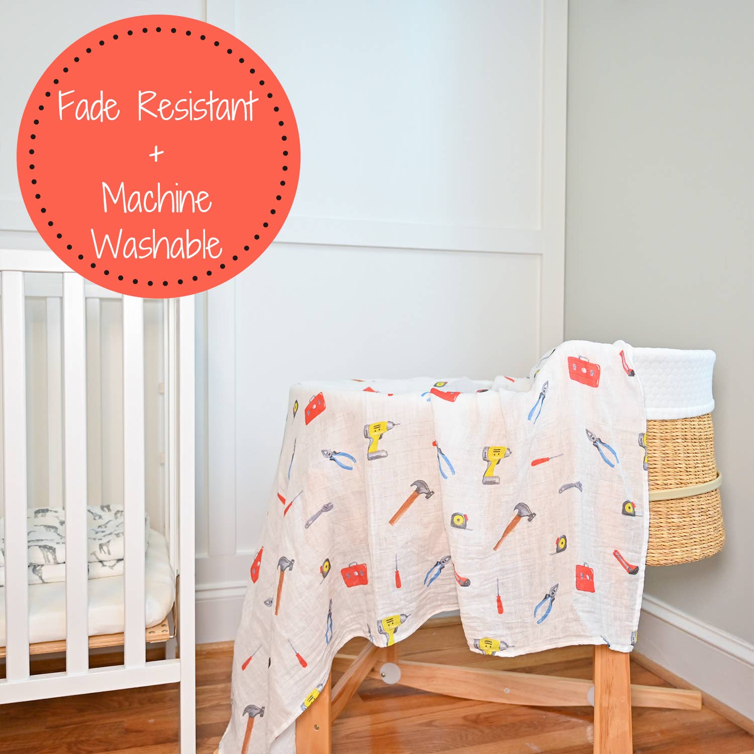 LollyBanks - Toolbox Baby Muslin Swaddle Blanket