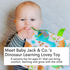 Baby Jack and Company - Dinosaur Learning Lovey Crinkle Tag Sensory Toy 8"x8"