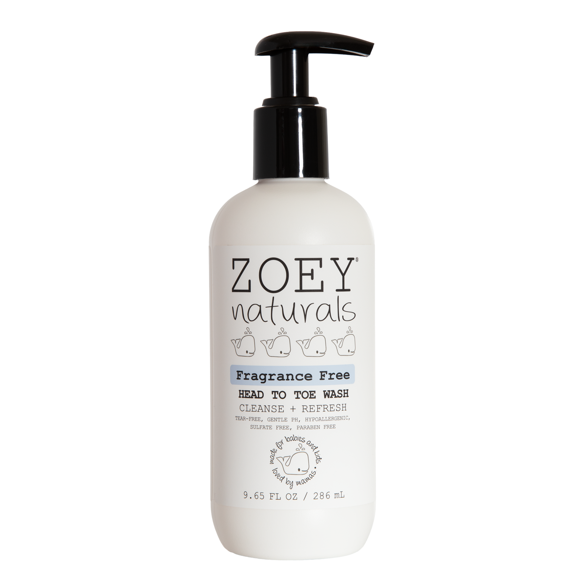 Zoey Naturals - Fragrance Free Head To Toe Wash