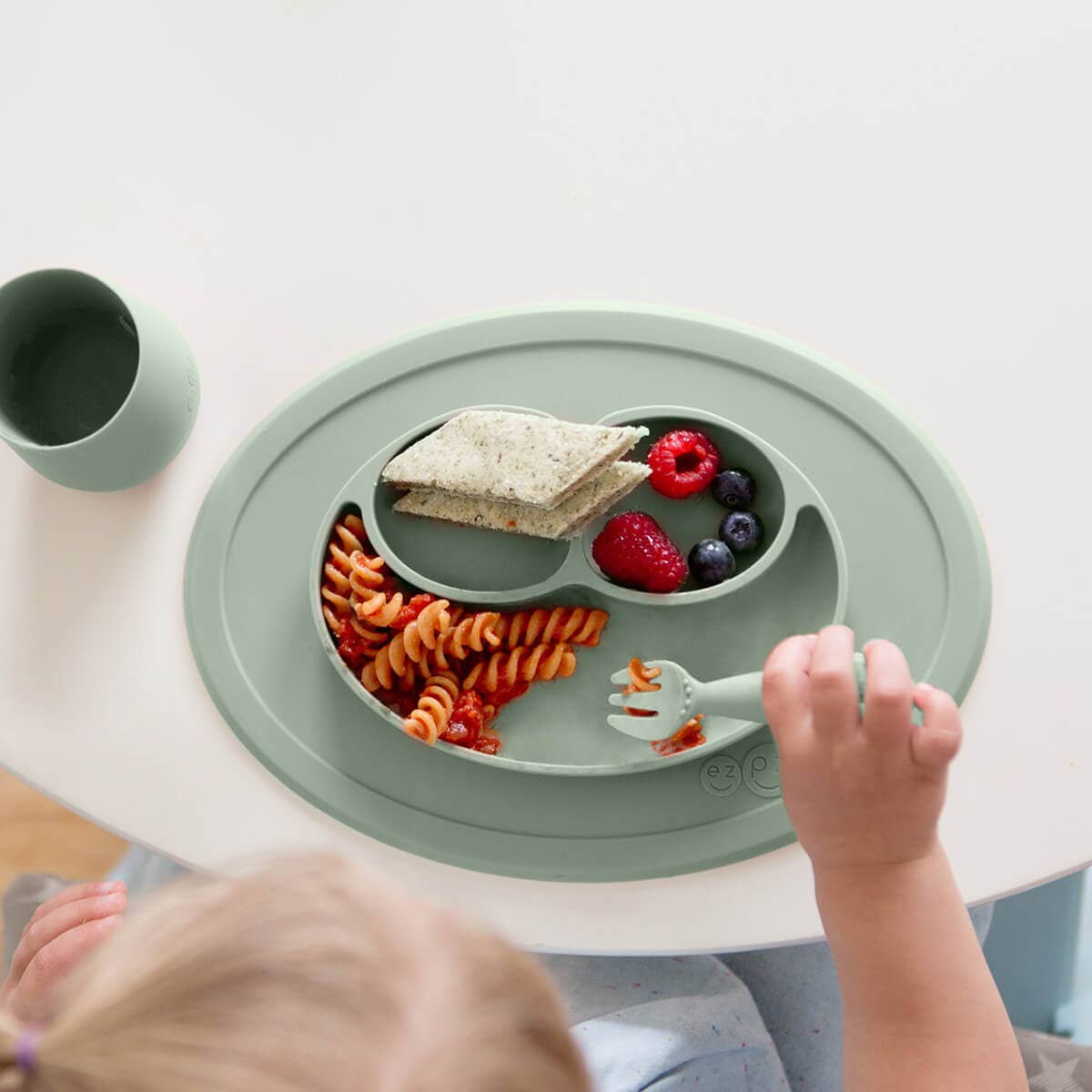 ezpz - Mini Utensils (Toddler 12+ months): Blush