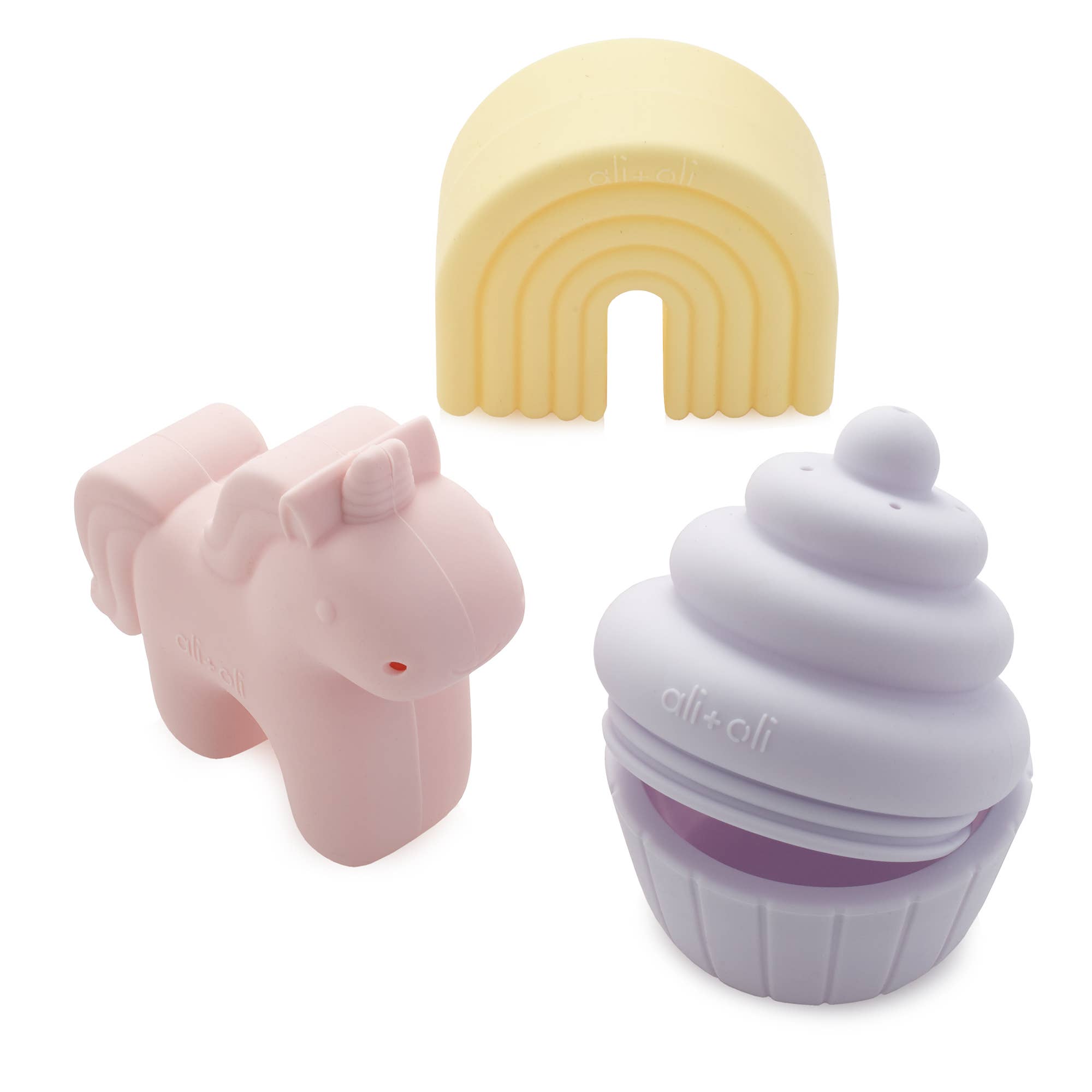 Ali+Oli - Ali+Oli Squirt Water Bath Toy Set (Unicorn Theme) Mold Free