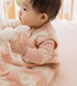 Burt's Bees Baby - Rugby Stripe Organic Lightweight Beekeeper™ Wearable Baby Blanket - Pink Sand: Pink Sand / Small
