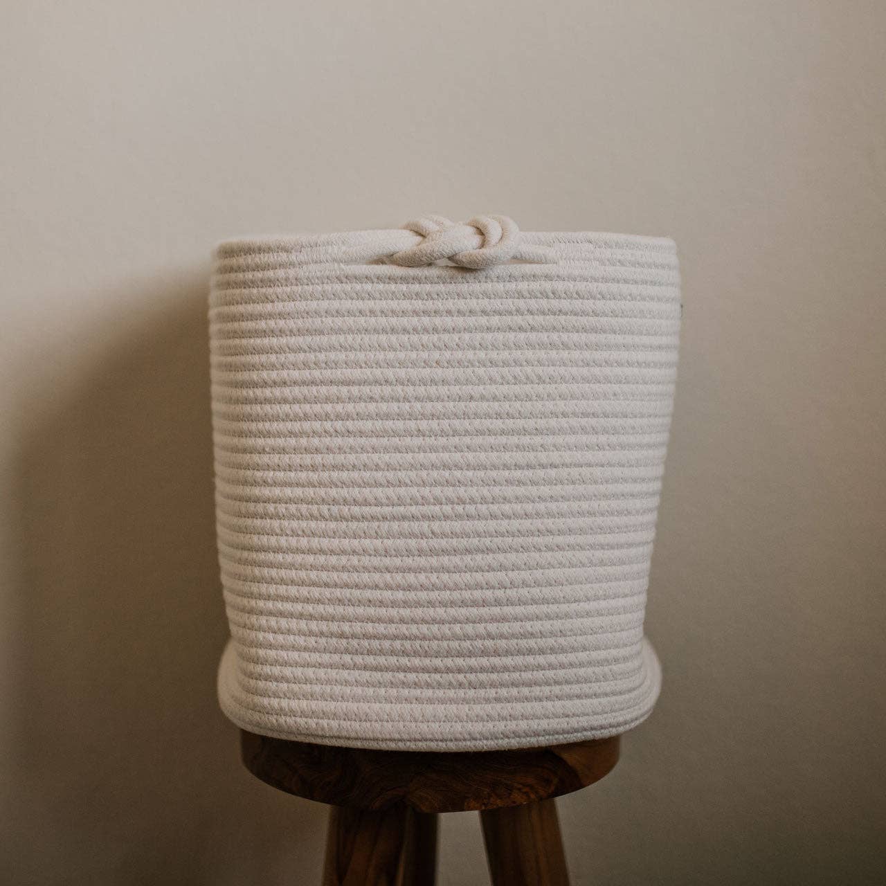 Rope Cube Storage Basket - White