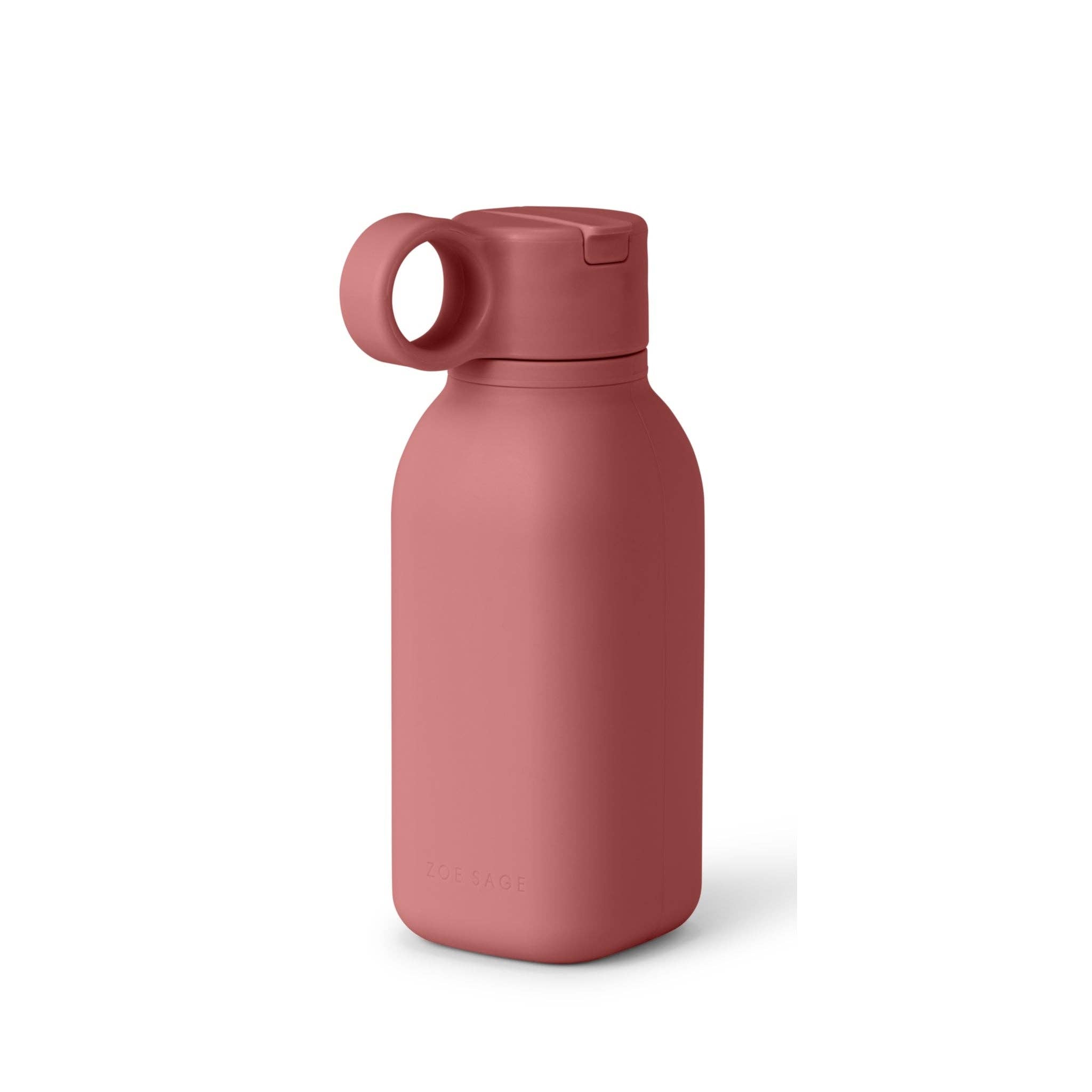 Zoe Sage - Silicone Water Bottle 450ml | Dusty Pink