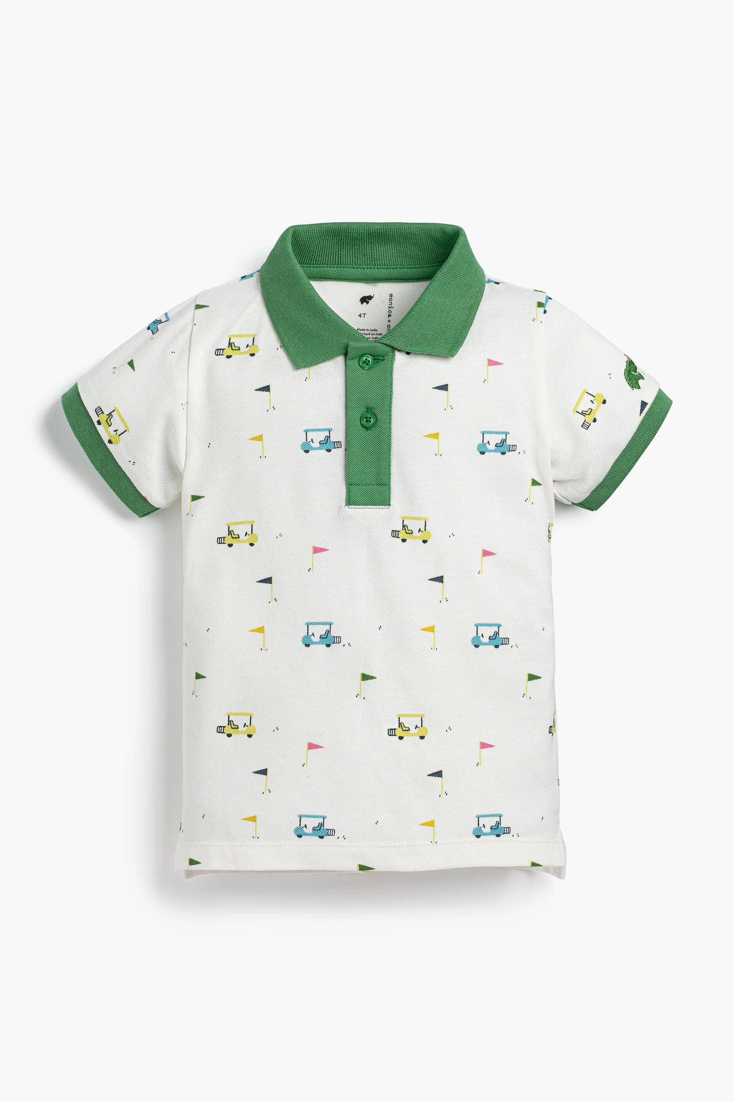 Organic Short Sleeve Golf Polo Little Caddies