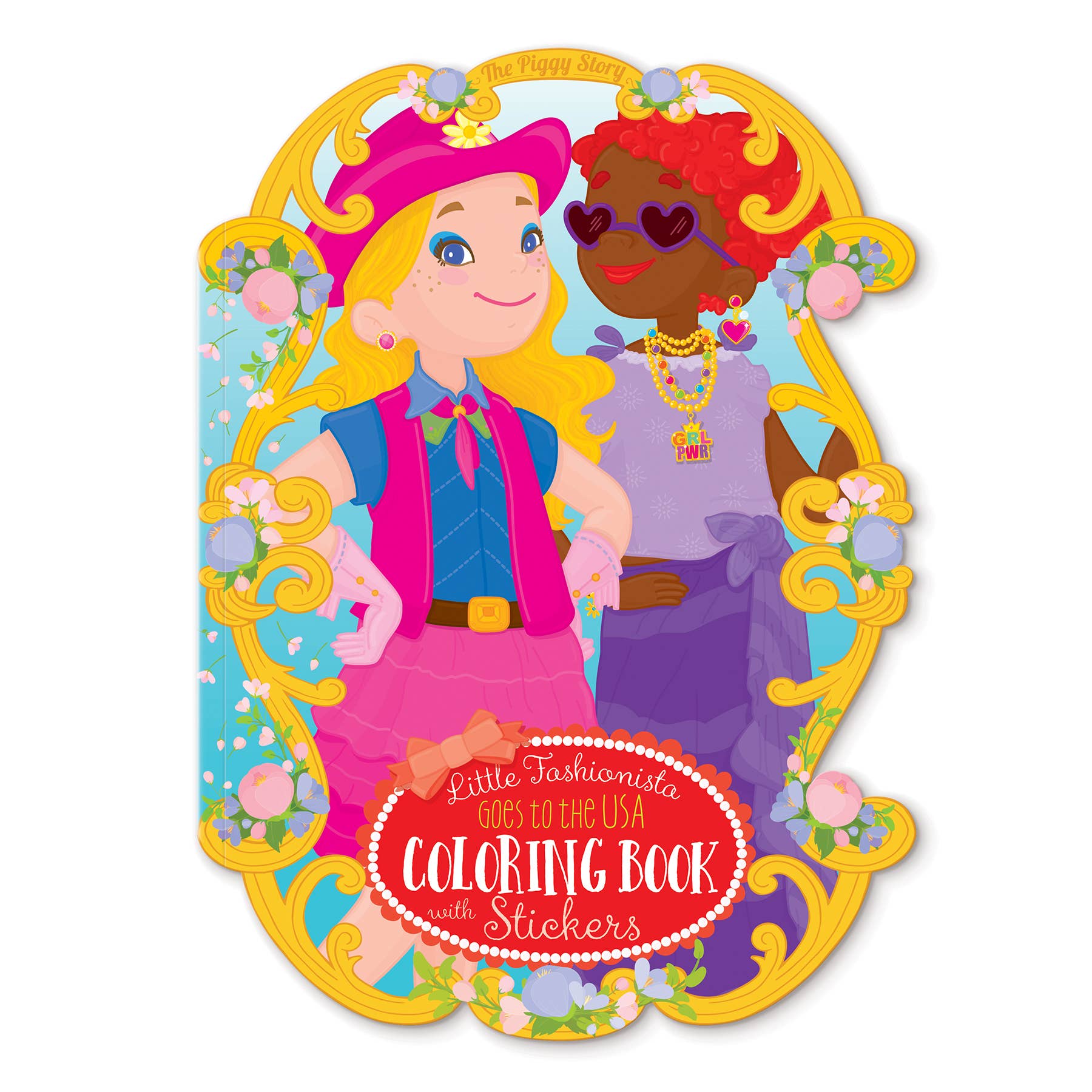 Little Fashionista Goes to the USA Coloring Book & Stickers