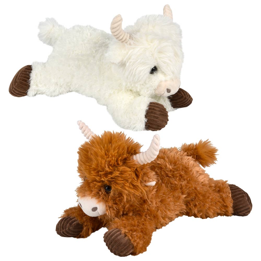 La Luna Bella - Toys - 8" Laying Highland Cow Plush - LLB Toys