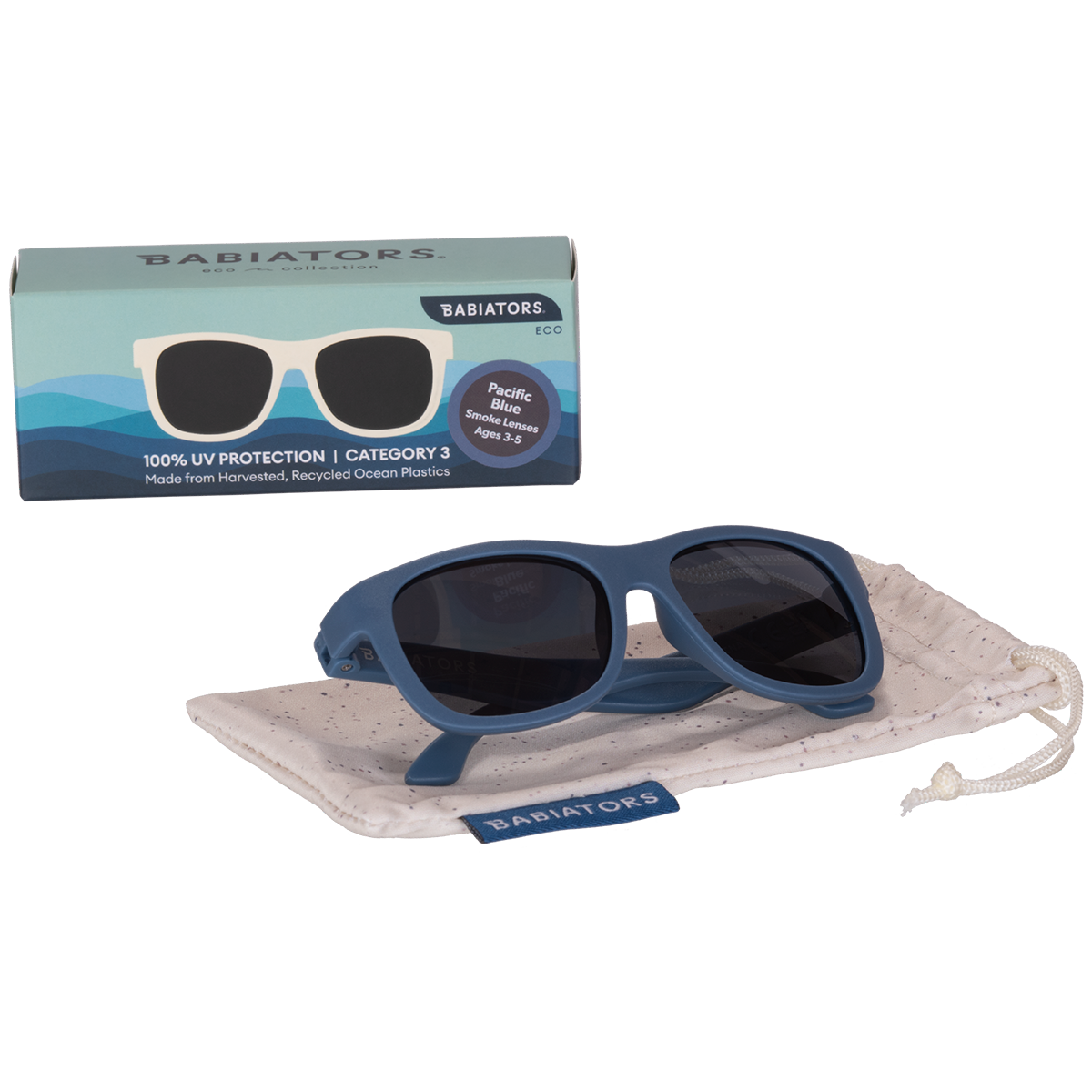 Kids Eco Collection: Navigator Sunglasses in Pacific Blue: Ages 0-2