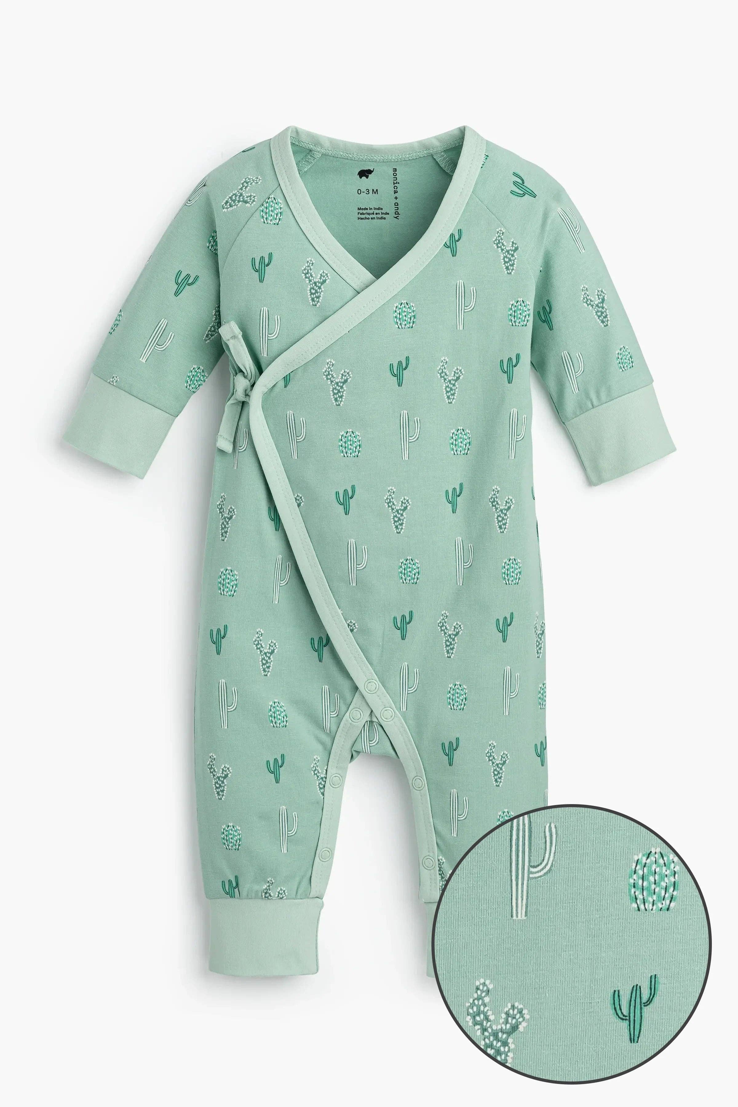 Kimono Tie One-Piece_Green Cactus: Unisex