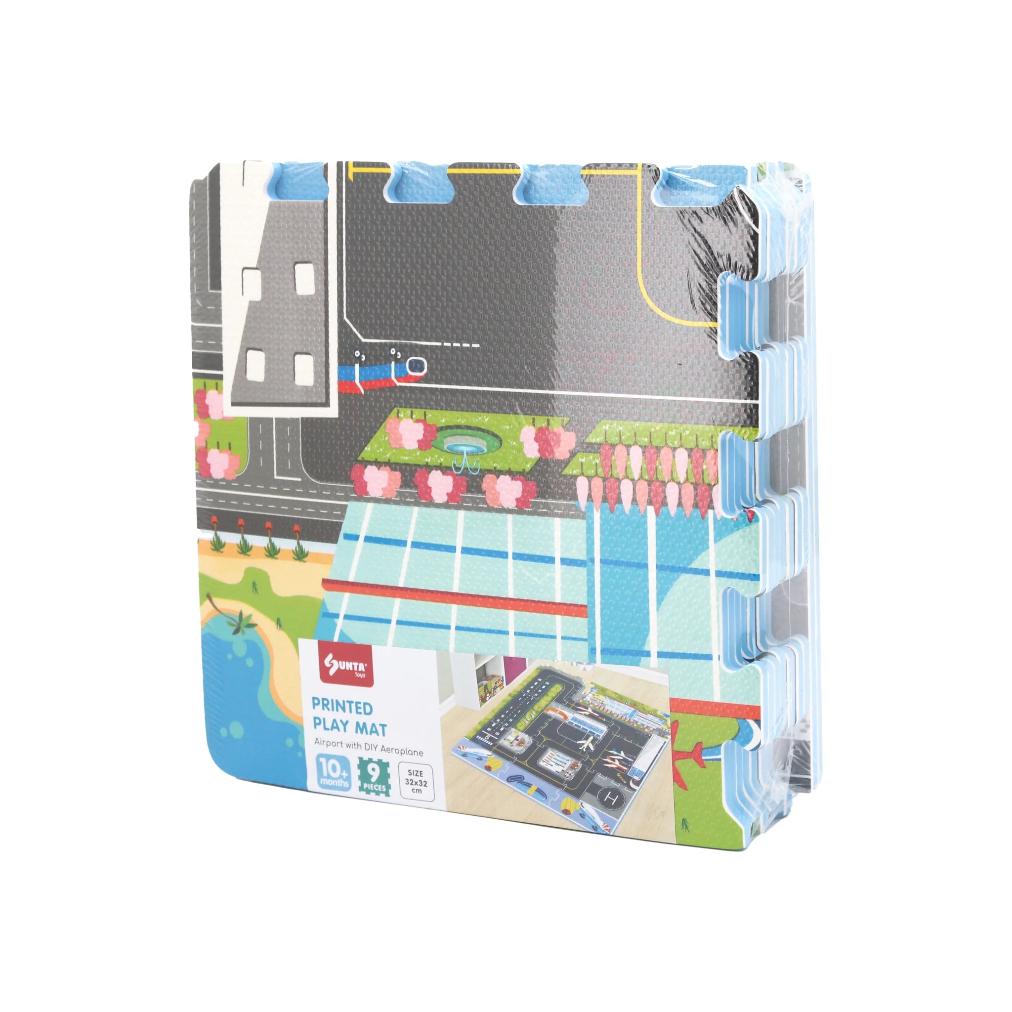 Sunta Airport Play Mat with DIY Airplane