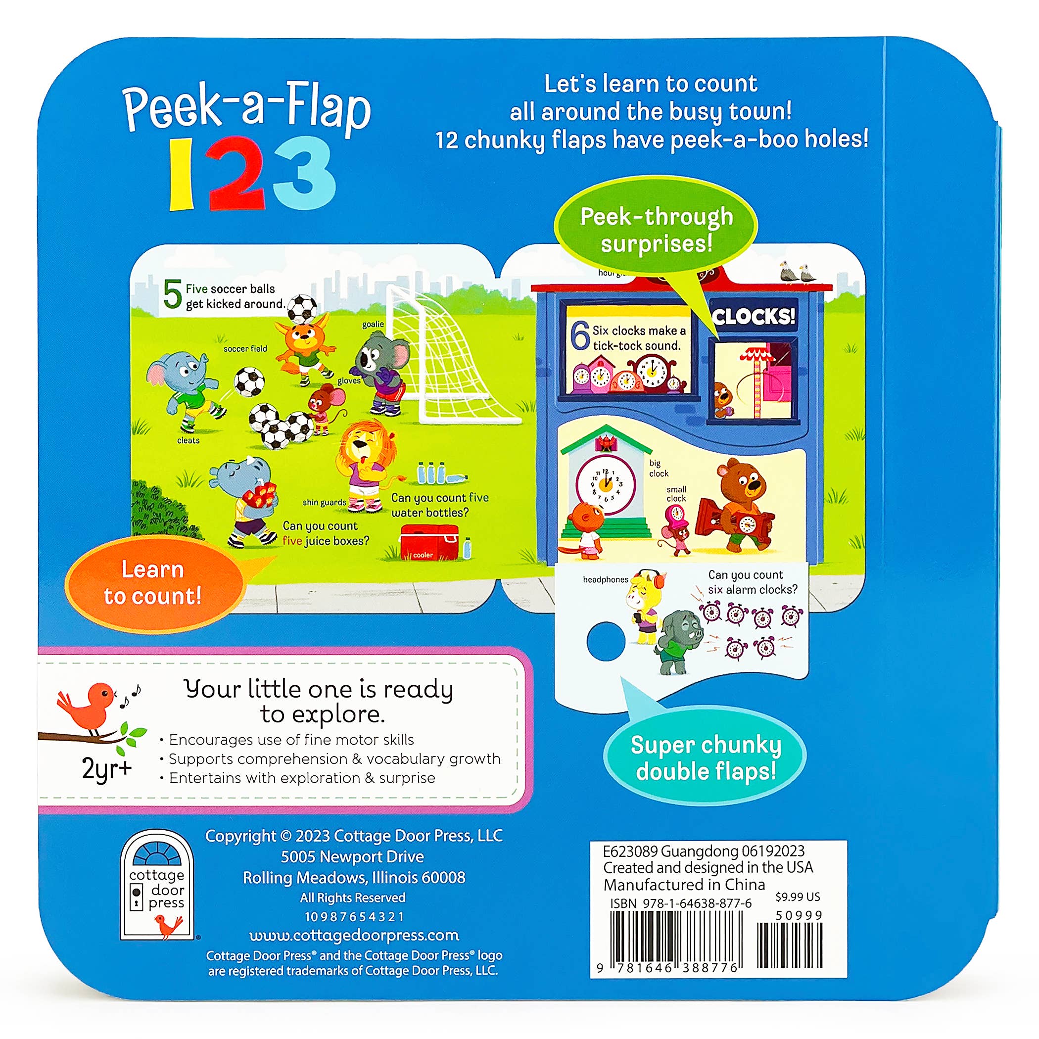 Cottage Door Press - 1 2 3 Early Learning Counting Lift-a-Flap Board Book