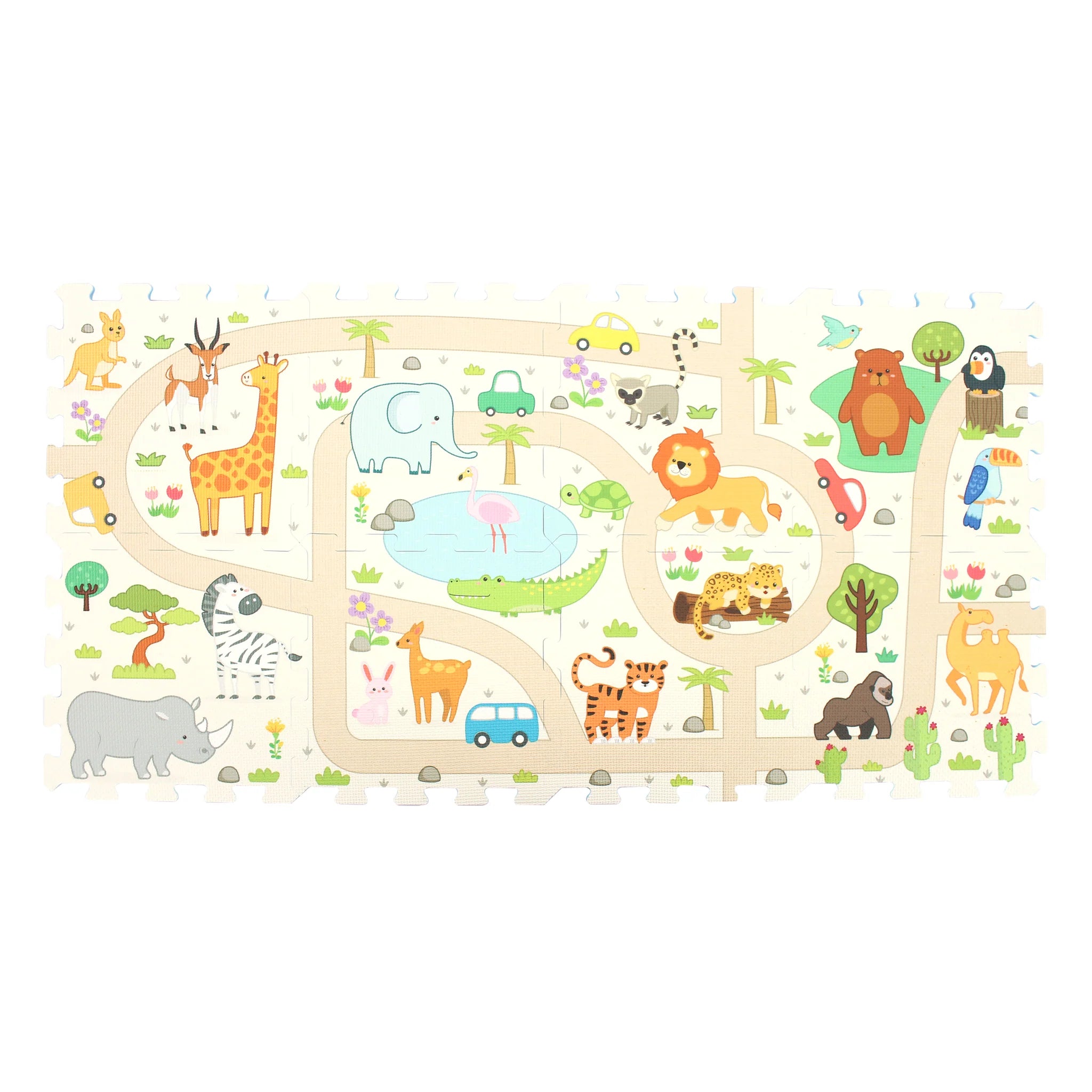 Sunta Safari Play Mat with DIY Tour Bus