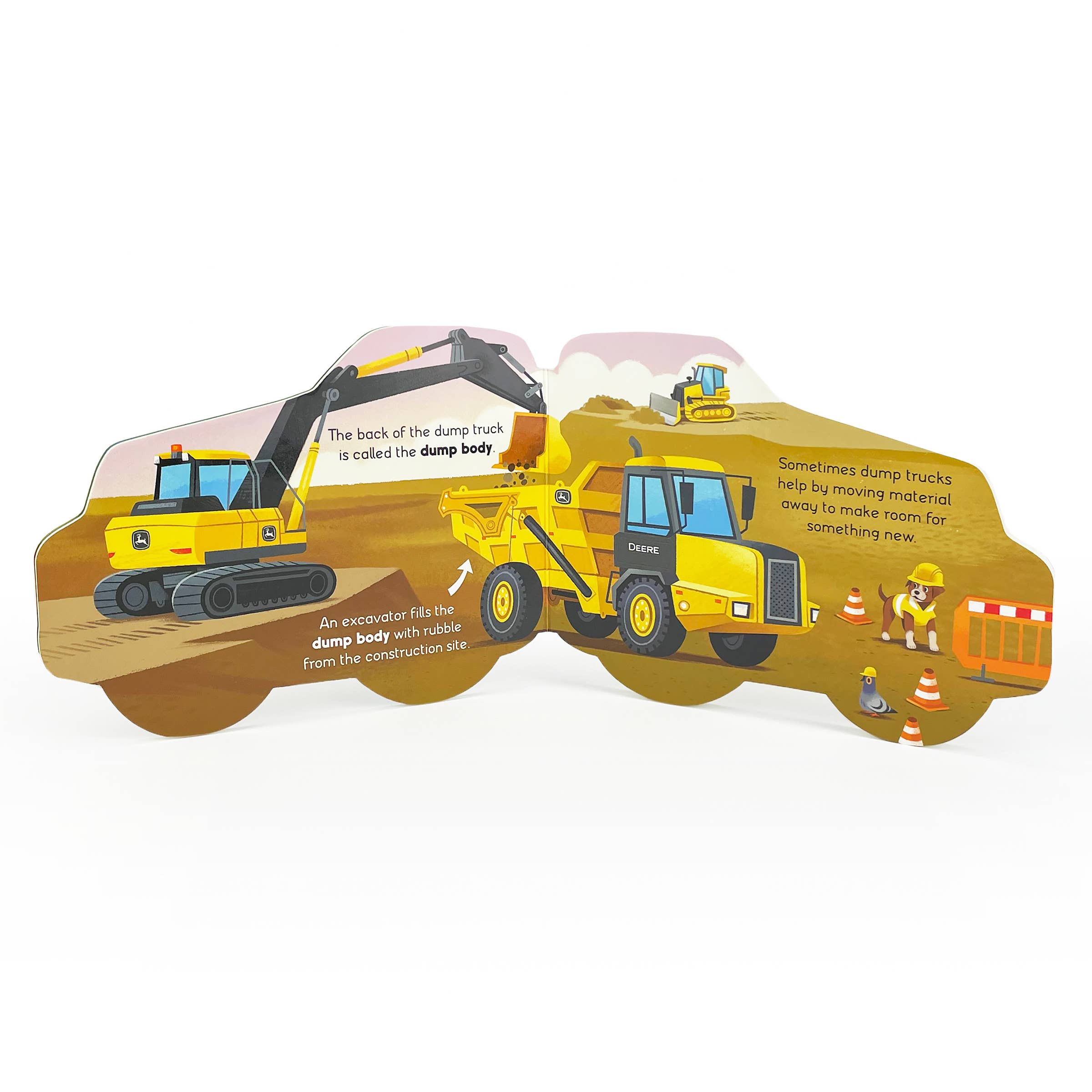 Cottage Door Press - John Deere Kids How Dump Trucks Work Shaped Board Book