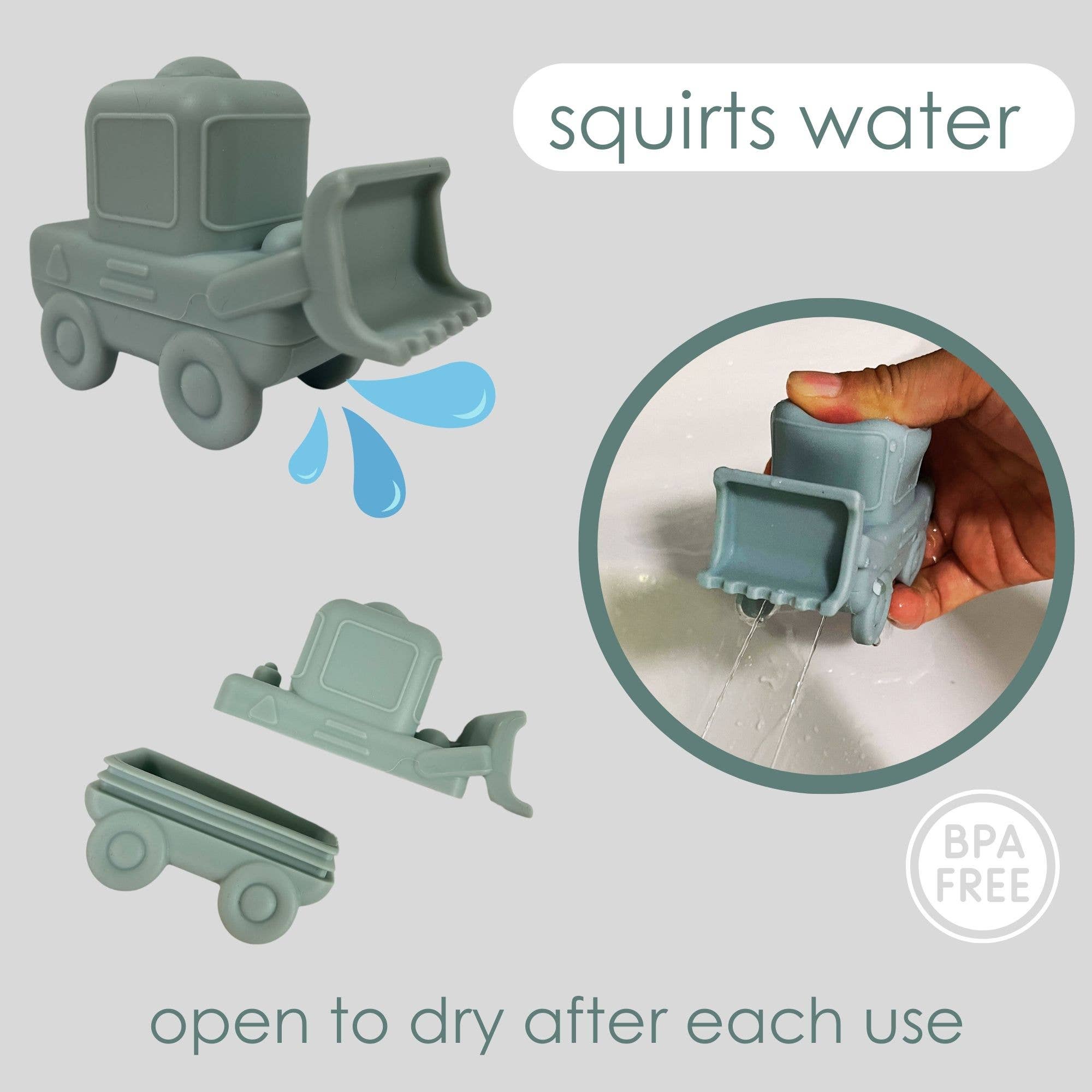 Ali+Oli - Ali+Oli Squirt Water Bath Toy Set (Construction) Mold Free
