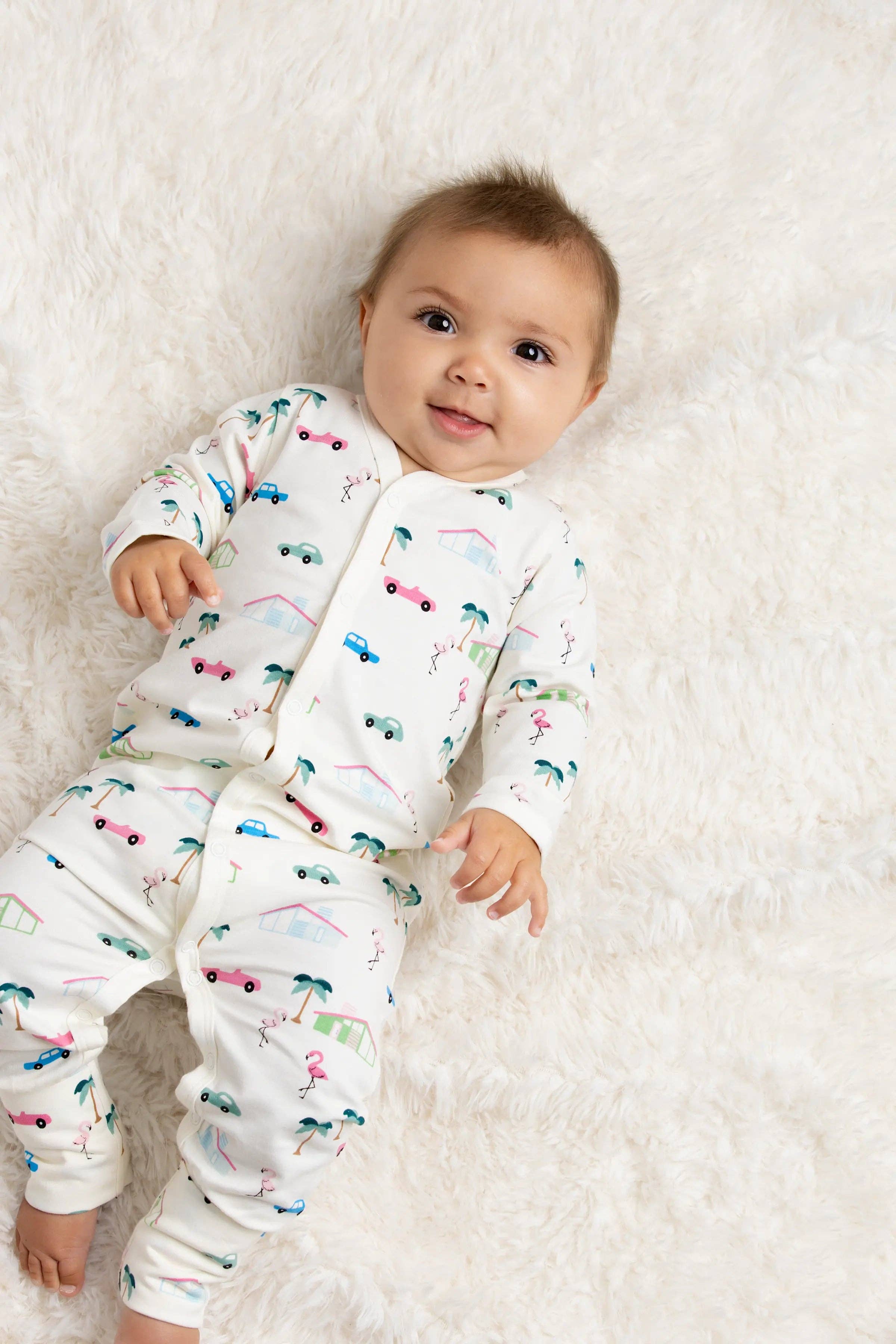 Monica + Andy - On The Go Baby One-Piece_Retro Palm Springs: Unisex / Retro Palm Springs / 0-3m