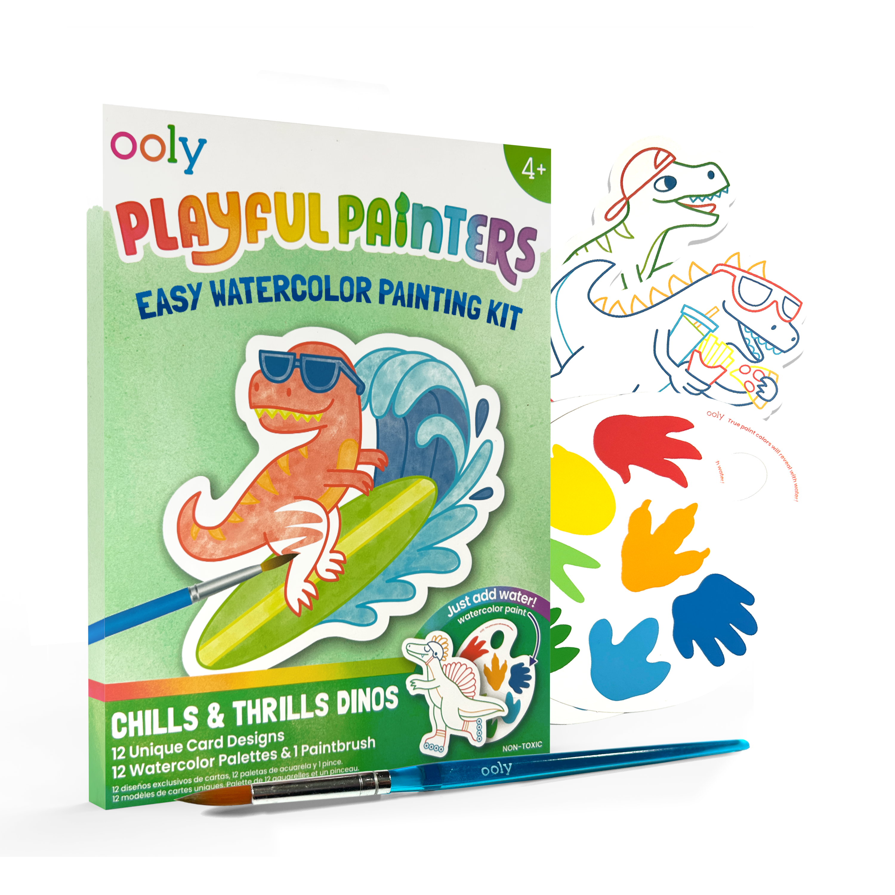 OOLY - Playful Painters: Easy Watercolor Painting Kit - Chills & Th