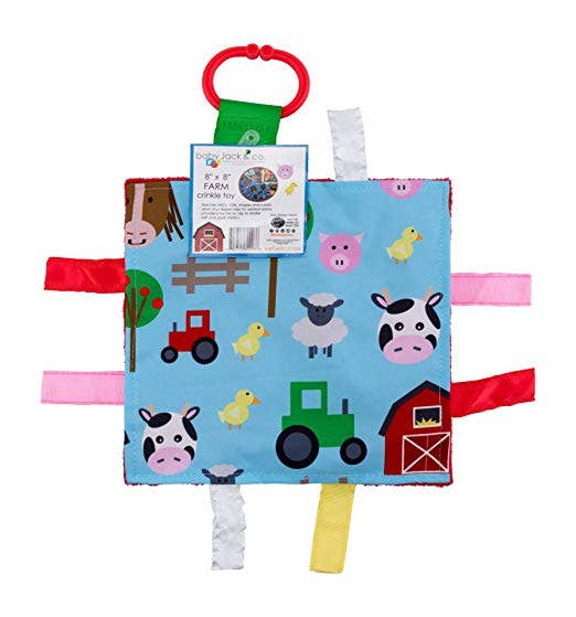 Farm Agriculture Cows Pigs Horses Chickens Baby Tag Crinkle