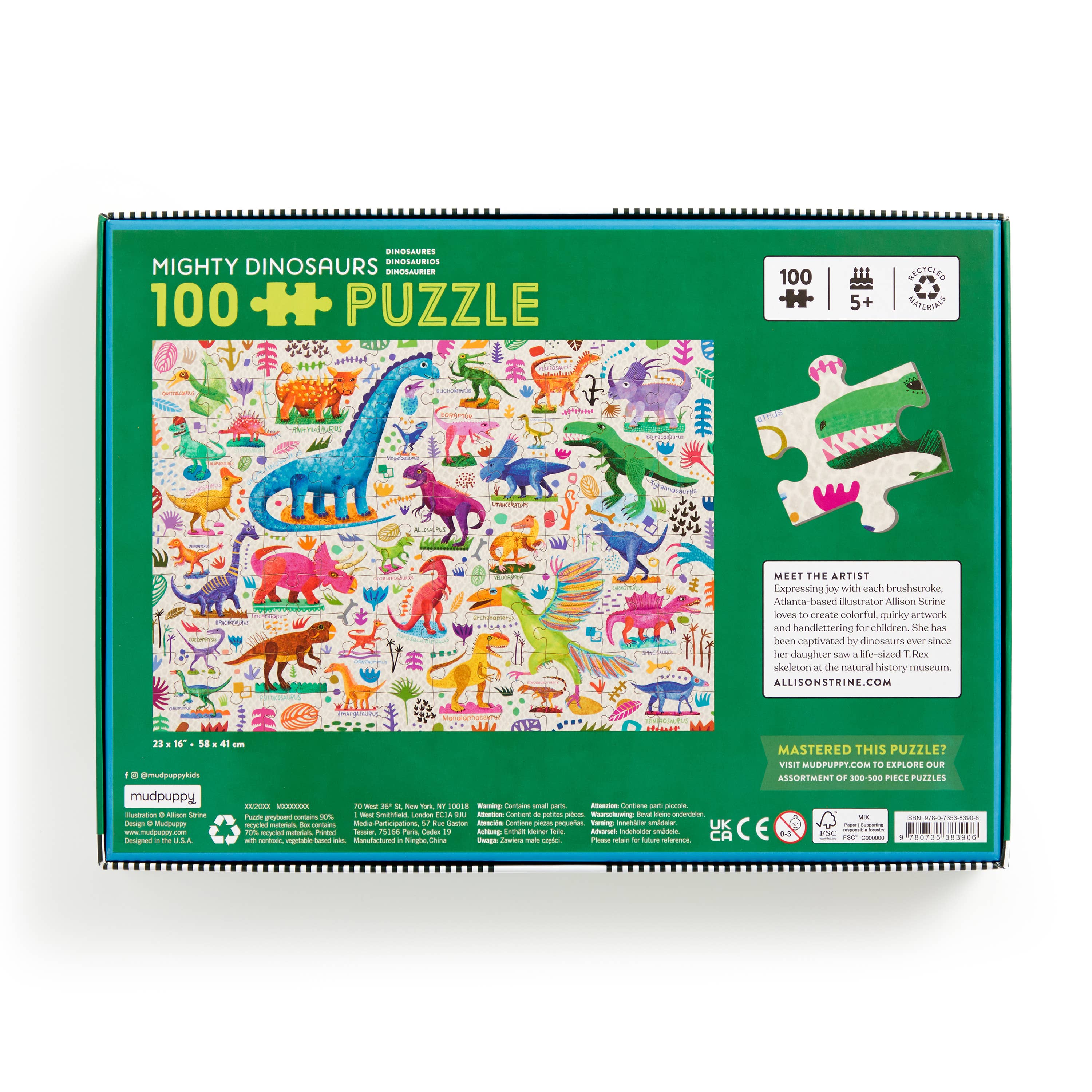 Chronicle Books - Mighty Dinosaurs 100 Piece Puzzle