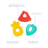Cutie Coolers™ Water Filled Teethers (3-pack): Seaside