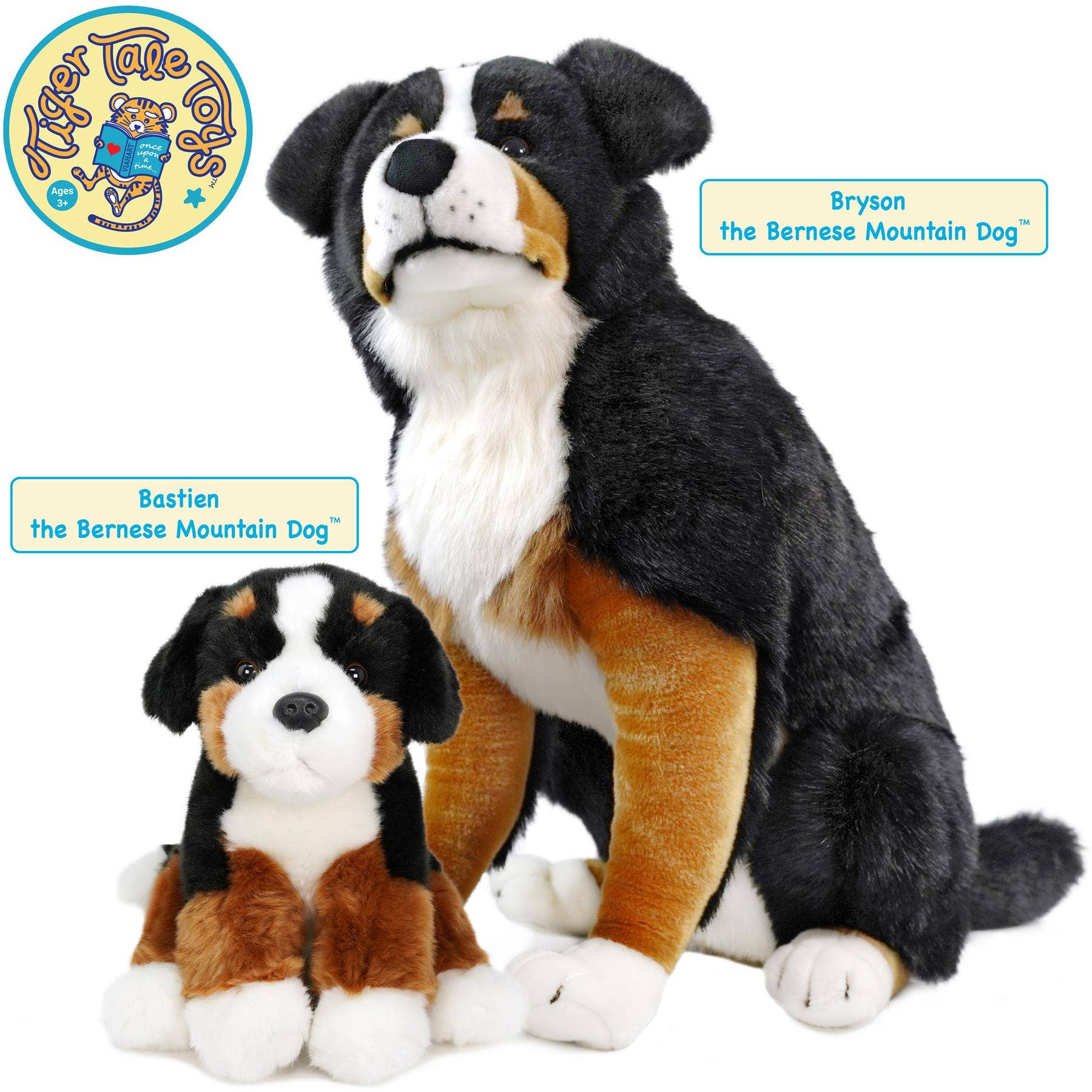 VIAHART Toy Co. - Bastien The Bernese Mountain Dog | 13 Inch Stuffed Animal Pl