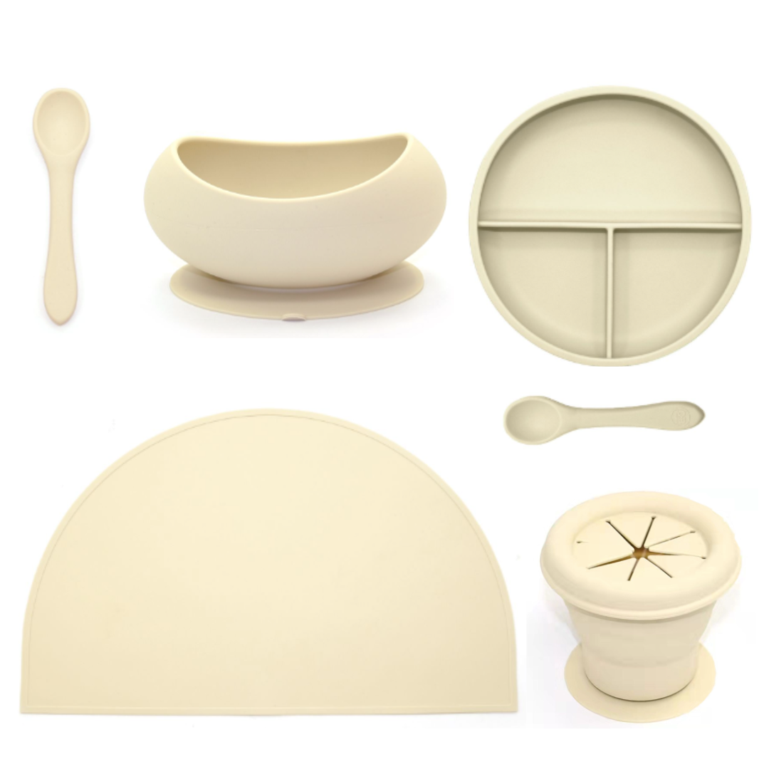 OB Designs - Silicone Tableware Set: Coconut